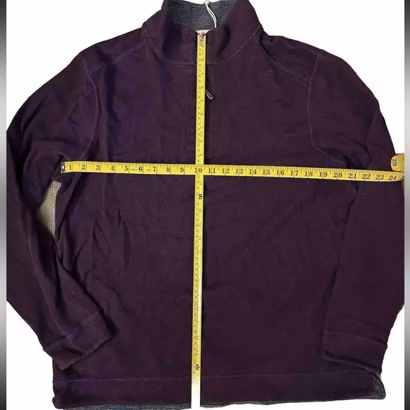 Tommy Bahama L Sweater Reversible Pullover Flip Side Pro Half Zip Purple - Picture 2 of 6